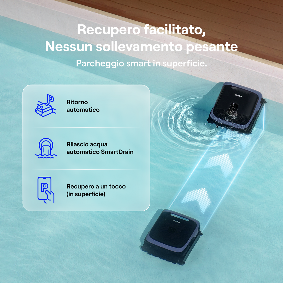 Beatbot Sora P7 parcheggio in superficie