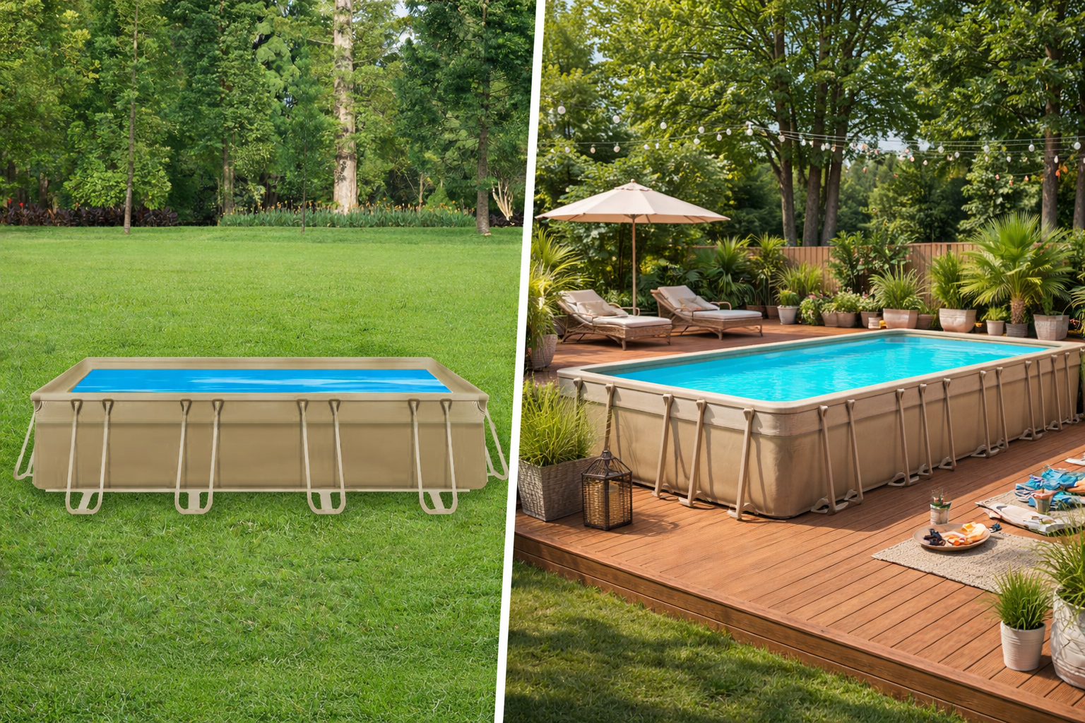 Piscina fuori terra WEEKEND di mt. 4,81x8,86 h.1,40