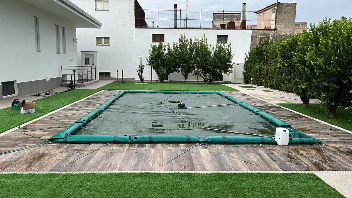 Telo di Copertura invernale per piscina di mt. 12,00x7,00 incluso tubolari