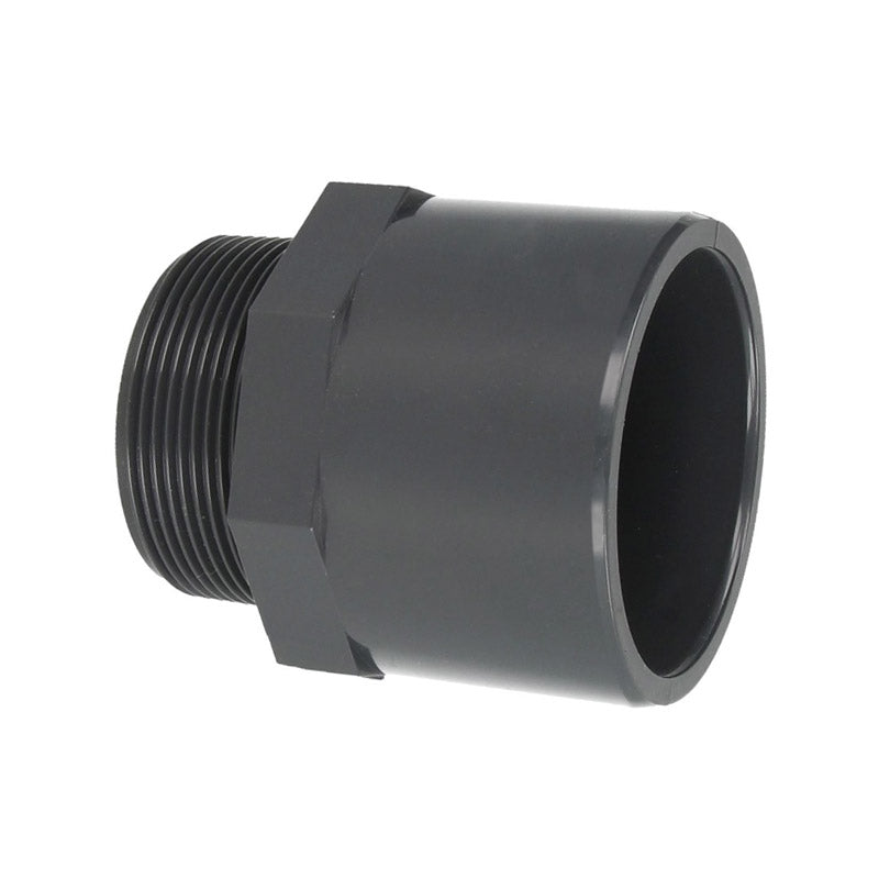 Manicotto nipplo in PVC incollaggio e filetto maschio