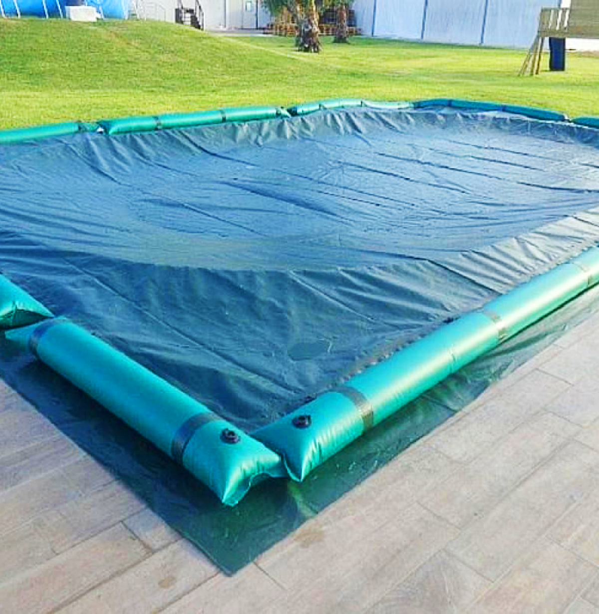 Telo di copertura invernale con tubolari per piscina di mt. 11,00×4,00