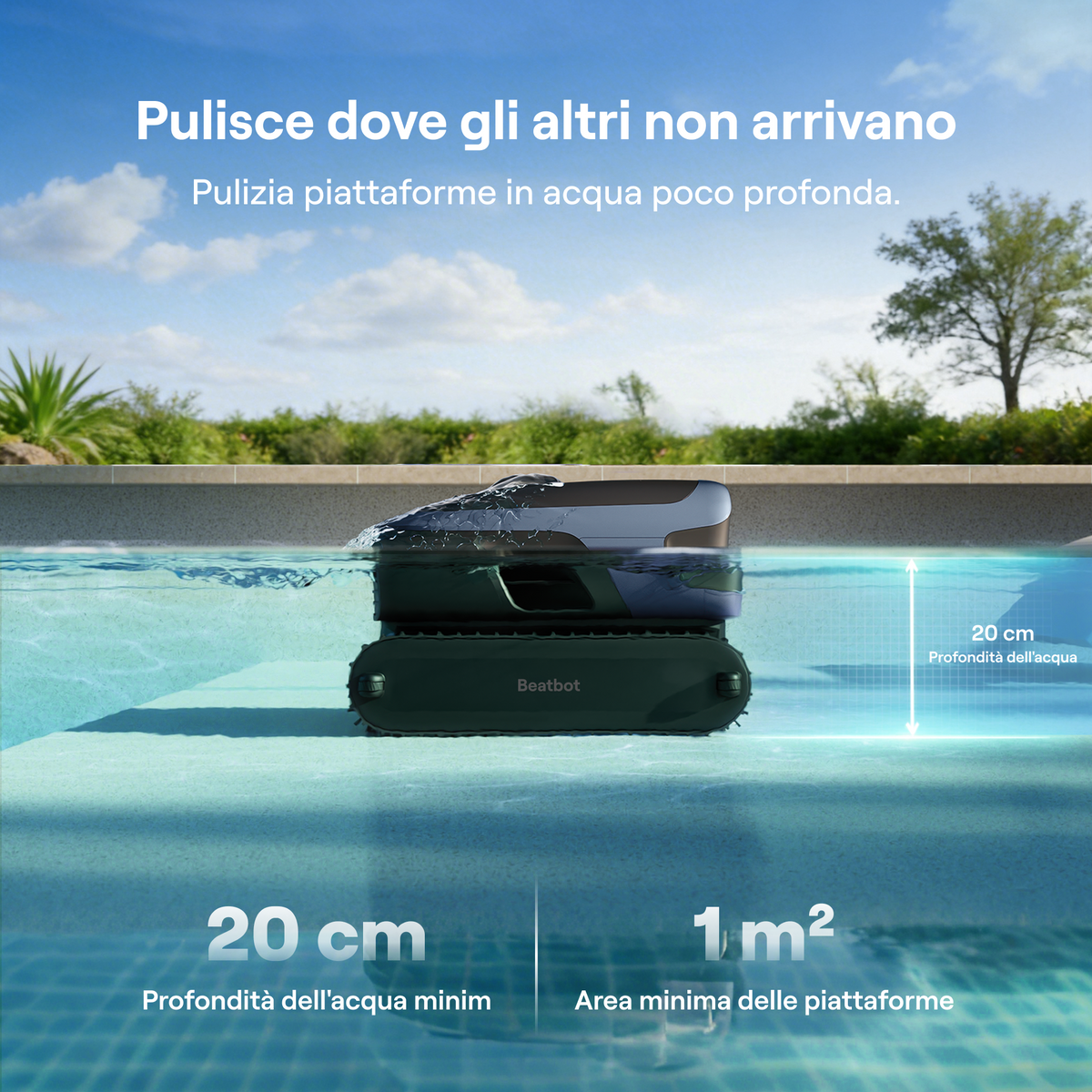 Beatbot Sora P7 pulizia piattaforme da 20 cm