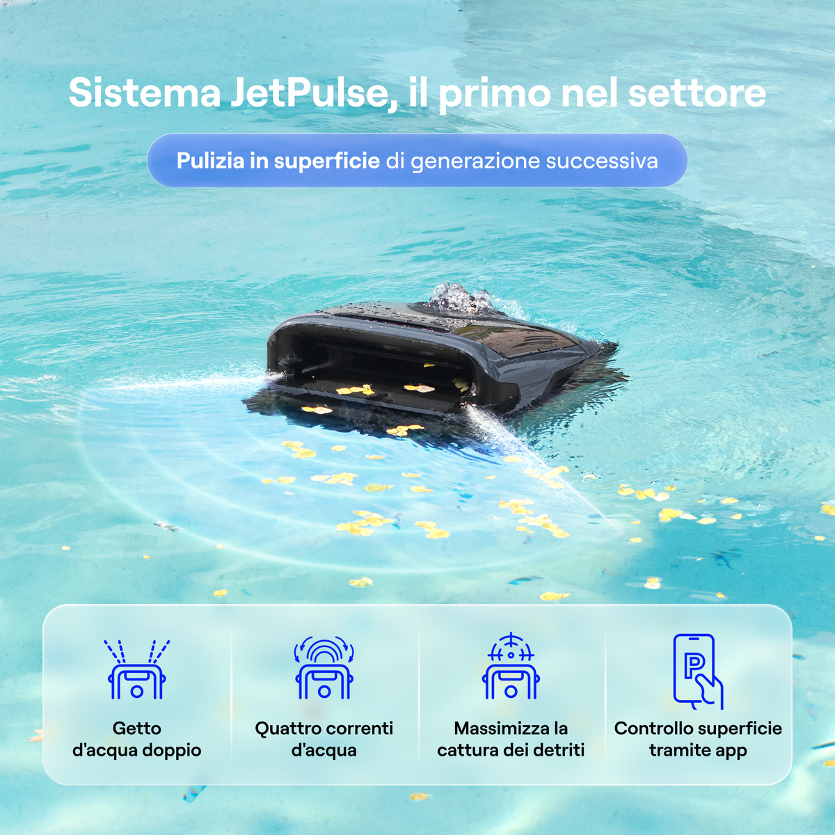 Beatbot Sora P7 sistema JetPulse pulizia superficie
