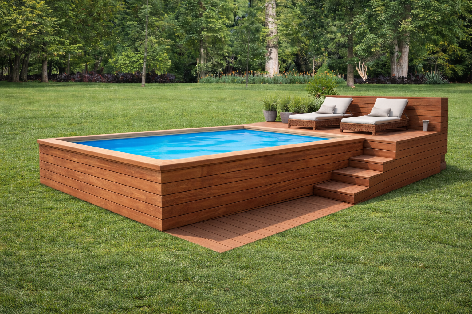 Piscina fuori terra ESSENZIALE di  mt. 2,80x3,76 h.125