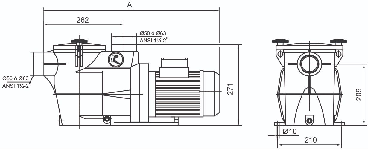 Pompa Koral KSE Kripsol 3HP Monofase