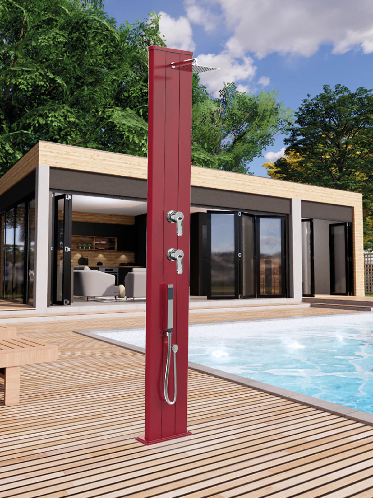 Doccia solare Dada S D440 con doccetta mobile in alluminio