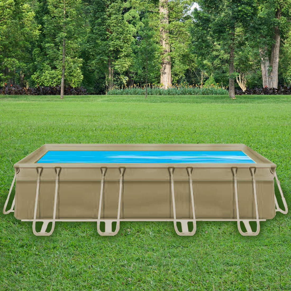 Piscina fuori terra ESSENZIALE di  mt. 2,80x3,76 h.125